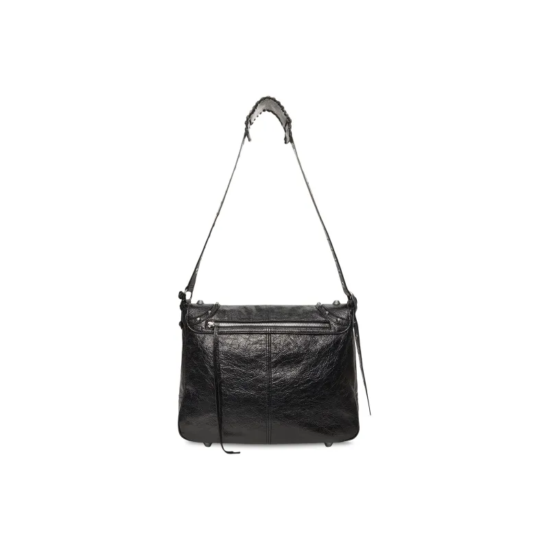 Balenciaga Le Cagole Lambskin Shoulder Bag, Crossbody Bag Medium Size Men's Black-2