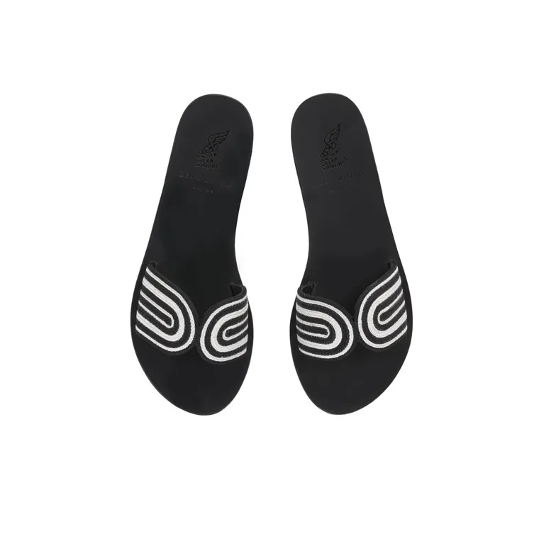 ANCIENT GREEK SANDALS Other Slip-Resistant Slide Slippers Women's Black White-2