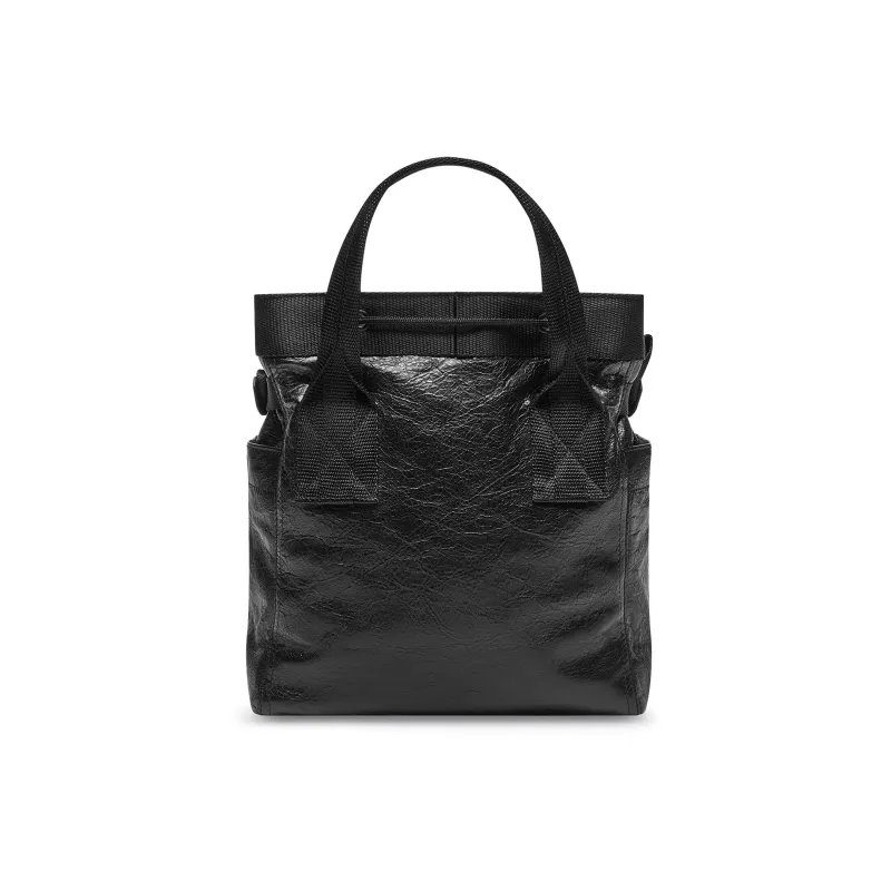 Balenciaga Army Fine Grained Sheepskin Tote Bag Shopping Bag Shoulder Bag Crossbody Bag Handbag Small Size Men's Black-1