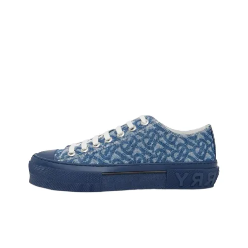 Burberry Canvas Shoes Women's Low-Top Denim Blue