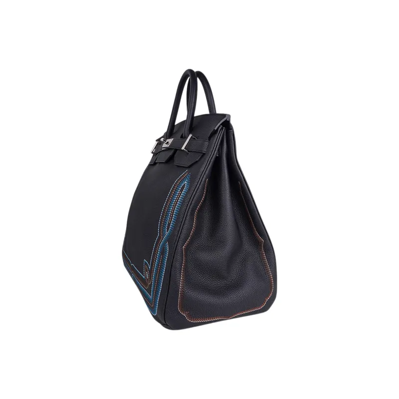 HERMES Birkin Togo Calfskin Birkin Bag Handbags Women's Black-4