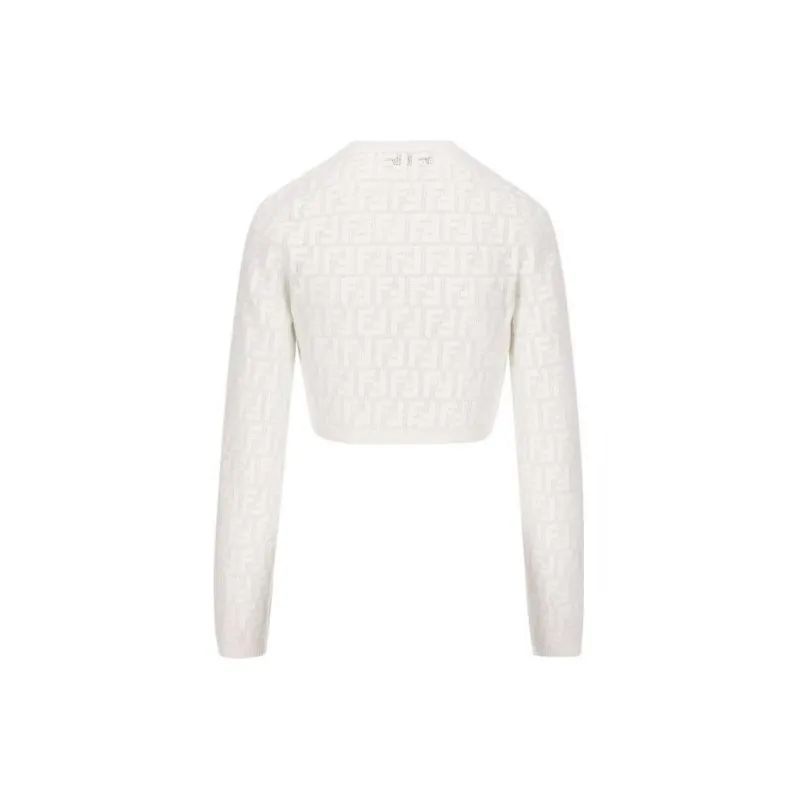 FENDI Crop Tops Women's White-1