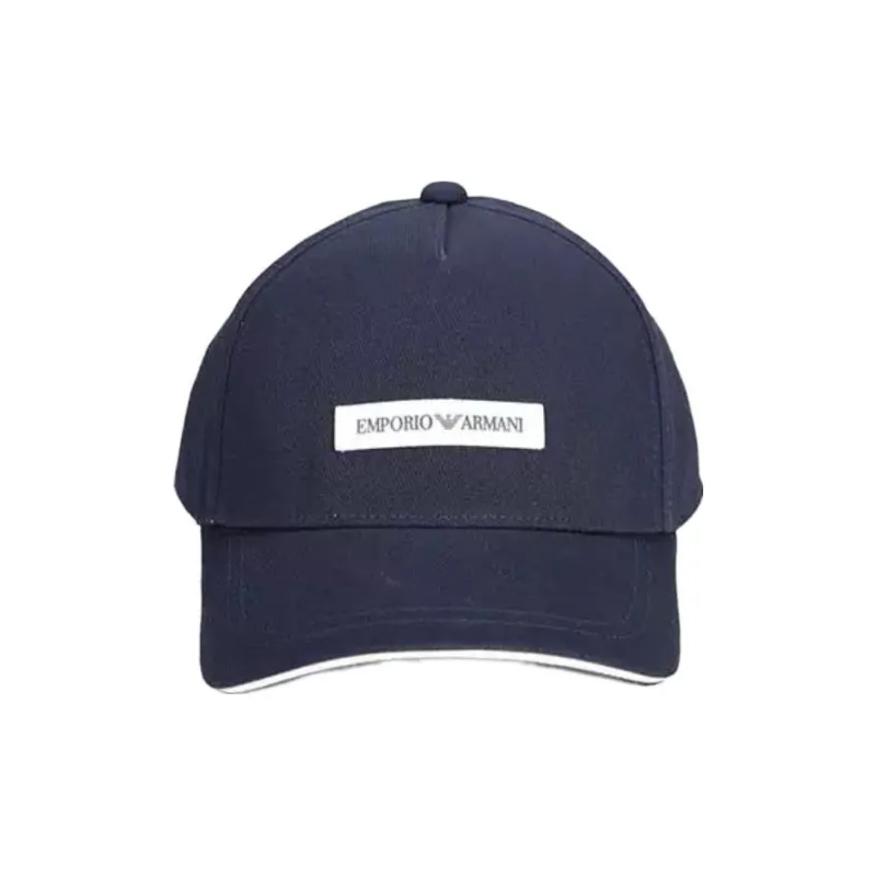 EMPORIO ARMANI Logo Patch Curved Peak Baseball Cap-1