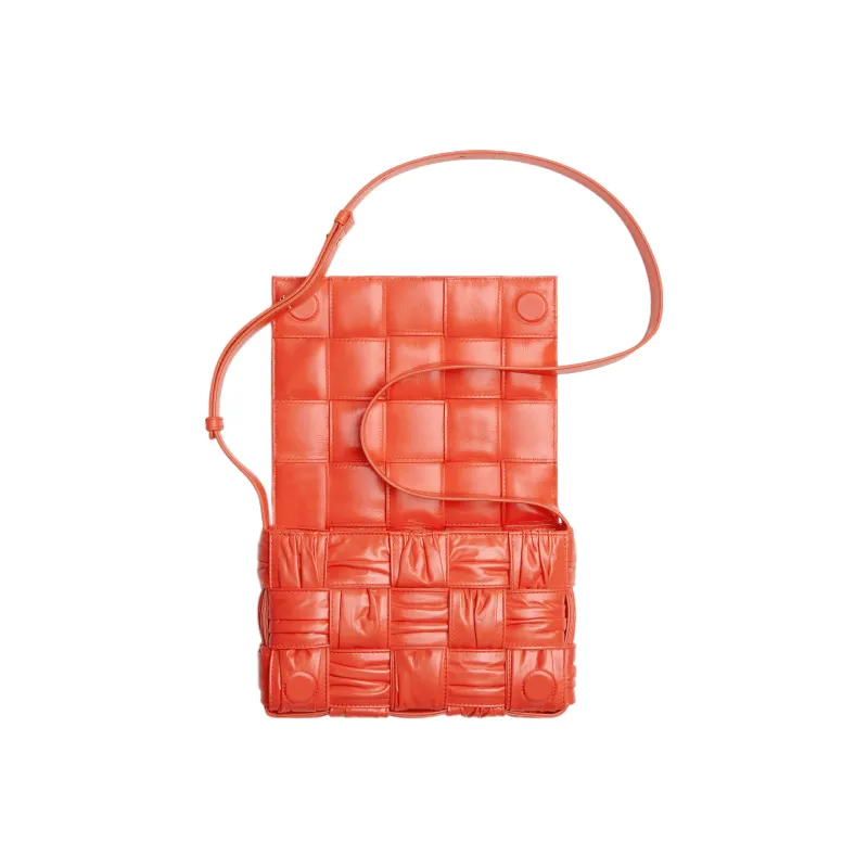 Bottega Veneta Plisse Intreccio Cassette Crossbody Bag Sunburst-3