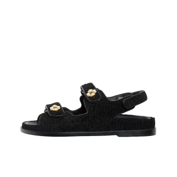CHANEL Strap Sandals Women's Black