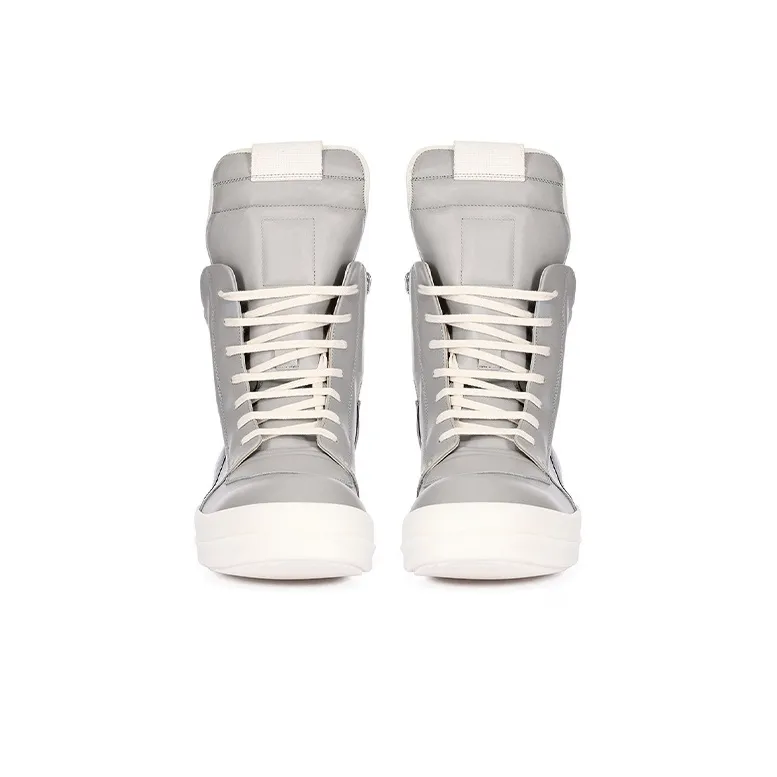 RICK OWENS Strobe Geobasket High Pearl Grey-1