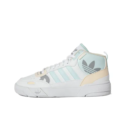 Adidas Originals Post Up Skateboard Shoes Women's Mid-Top White/Blue/Yellow/Gray