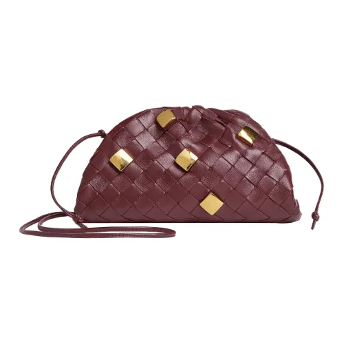 Bottega Veneta Pouch Mini Metallic Embellishment Barolo