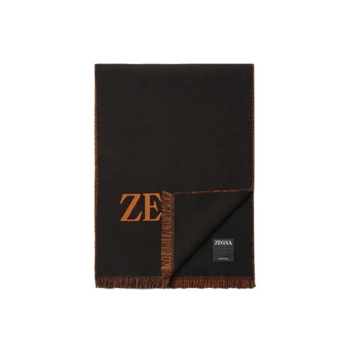 Zegna intarsia-logo scarf