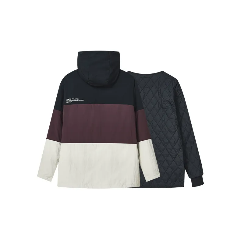 FILA FW22 Puffer Jacket Men's Cactus Gray Pink-3