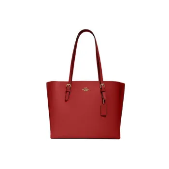 COACH Mollie Cow Leather Tote Bag Shopping Bag Shoulder Bag Handbag Large Size Women's Red