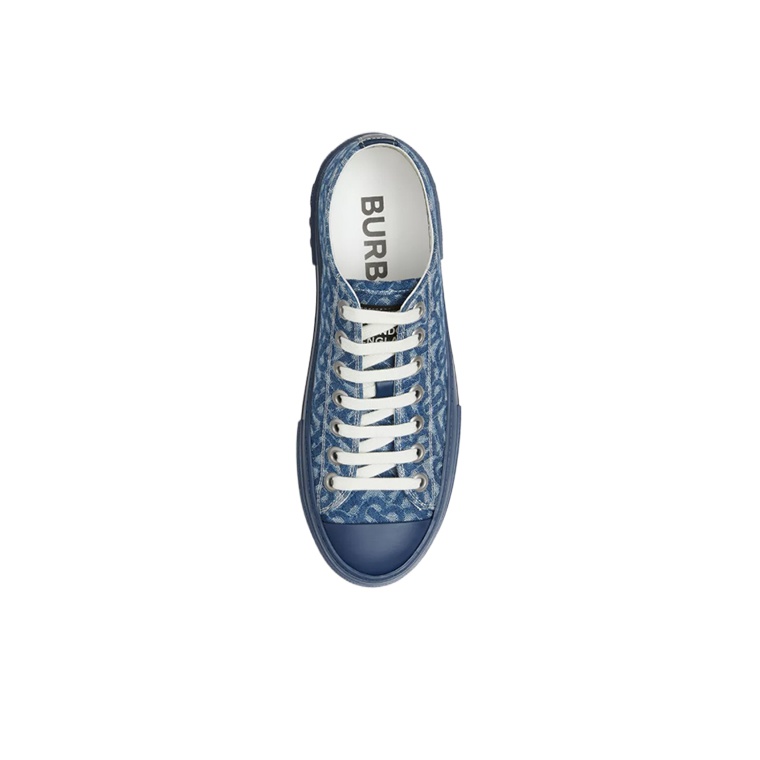 Burberry Canvas Shoes Women s Low Top Denim Blue POIZON