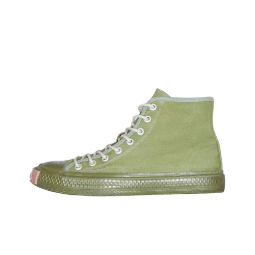 Acne Studios Canvas Shoes Men High-Top Green