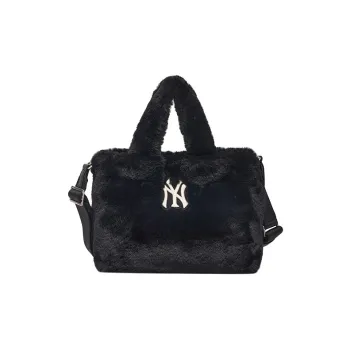MLB Polyester Synthetic Leather Tote Bag Shopping Bag Shoulder Bag Crossbody Bag Handbag Regular Women's Black