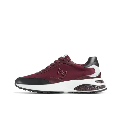 Jimmy Choo MemphiS Lace UP/M Low-Top Fashion Sports Casual Shoes Men's Burgundy