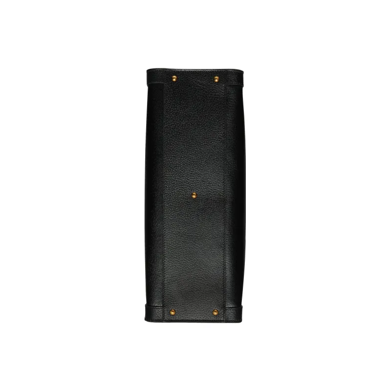 GUCCI Diana Leather Tote Bag Shopping Bag Shoulder Bag Crossbody Bag Handbag Large Size Men's Black-7