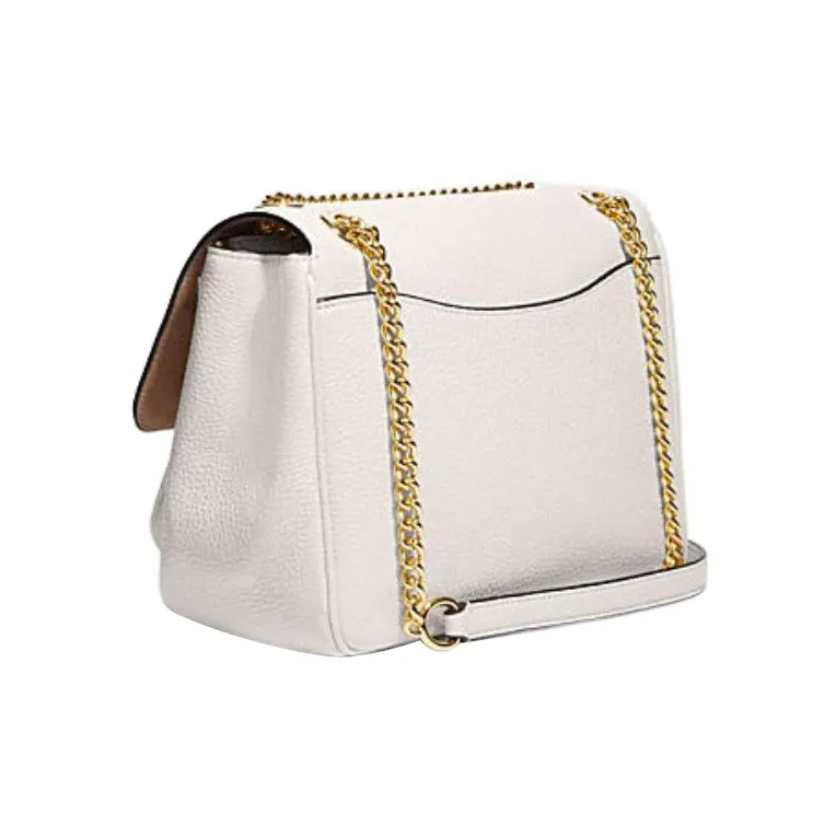 COACH Klare Cow Leather Shoulder Bag, Crossbody Bag Medium Size Women's Chalk White-1