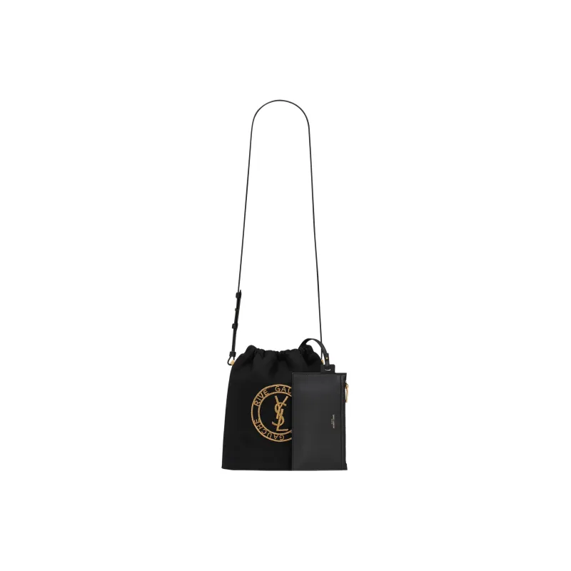 SAINT LAURENT Rive Gauche Crossbody Bag Black-2