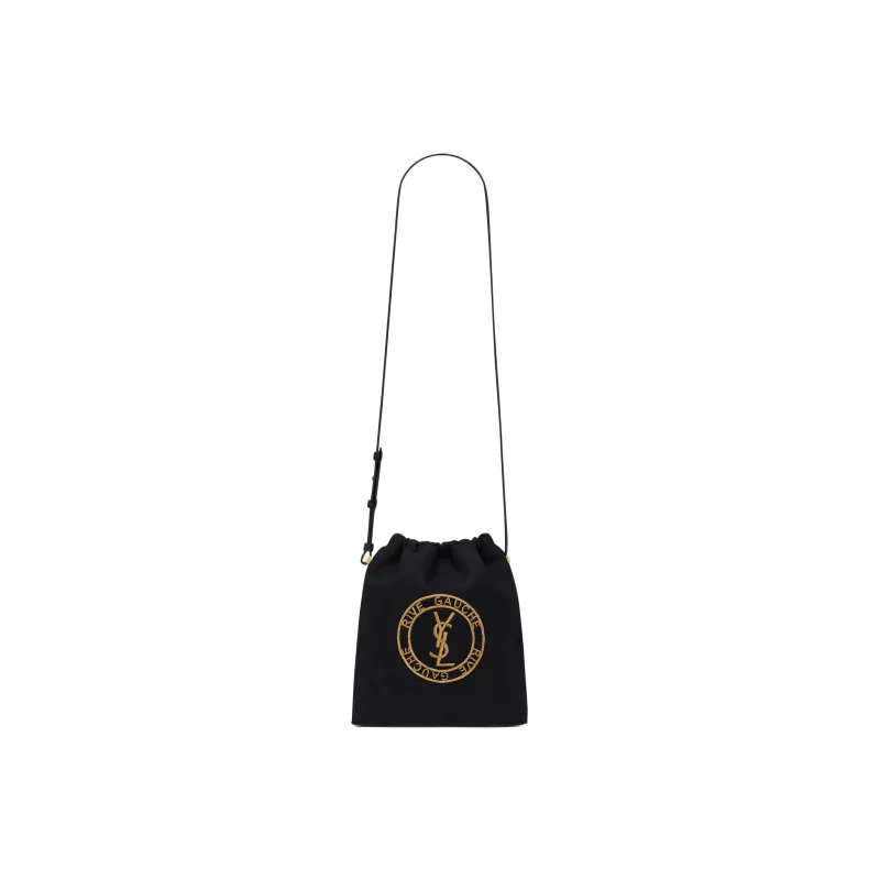 SAINT LAURENT Rive Gauche Crossbody Bag Black-1