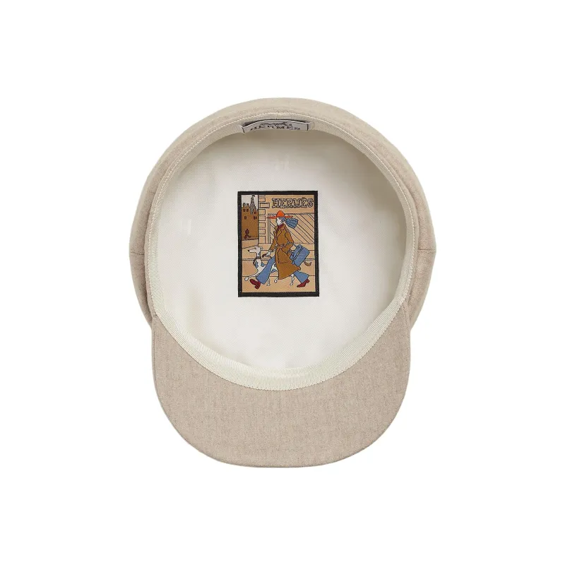 HERMES Berets Unisex Beige-1