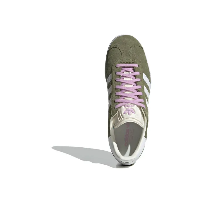 Adidas Gazelle Shoes 'Focus Olive White' Women's-4