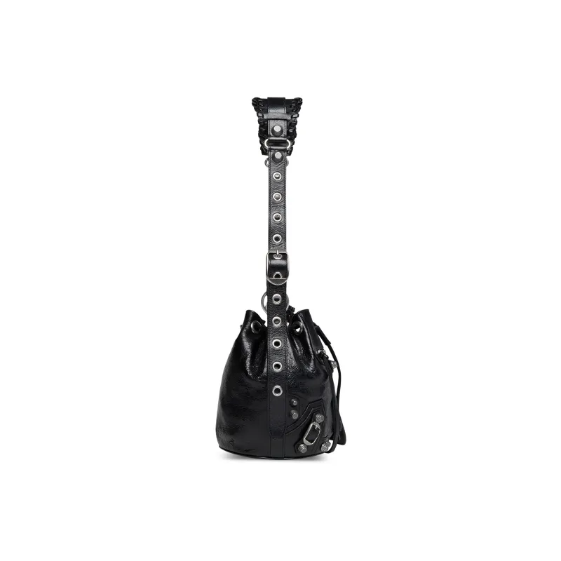 Balenciaga Le Cagole Bucket Bag Xs Black Arena-2