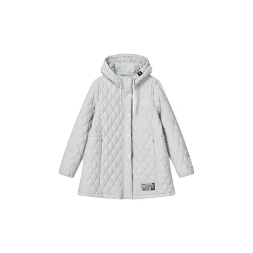 FILA Puffer Jackets Women's Light Pale Gray