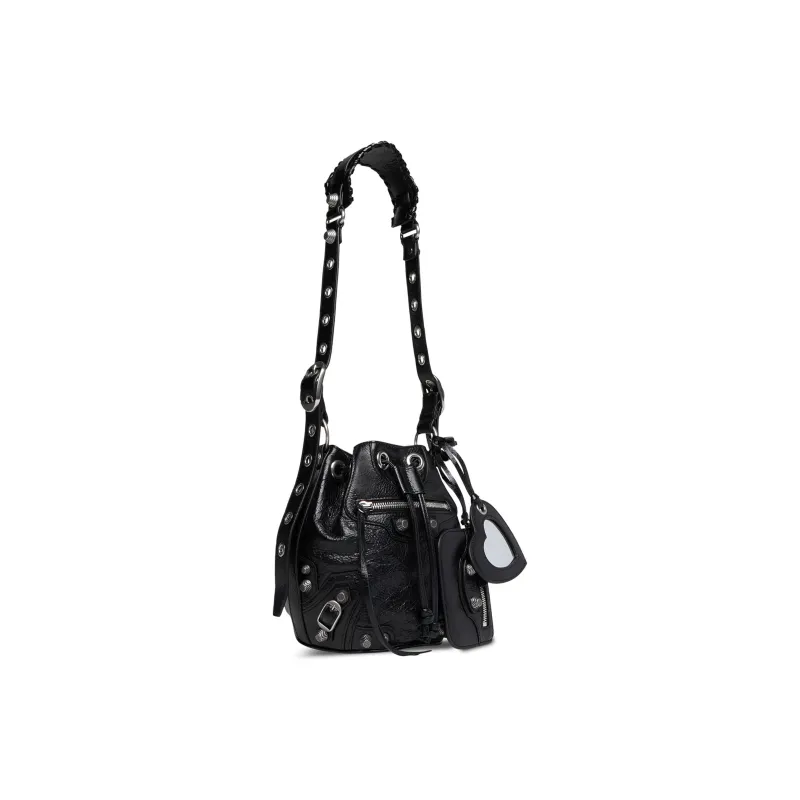 Balenciaga Le Cagole Bucket Bag Xs Black Arena-1
