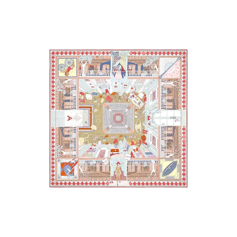 HERMES Objets De Curiosite Silk Scarf Women's Multicolor-0