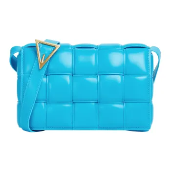 Bottega Veneta Padded Intreccio Cassette Crossbody Bag Pool