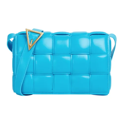 Bottega Veneta Padded Intreccio Cassette Crossbody Bag Pool