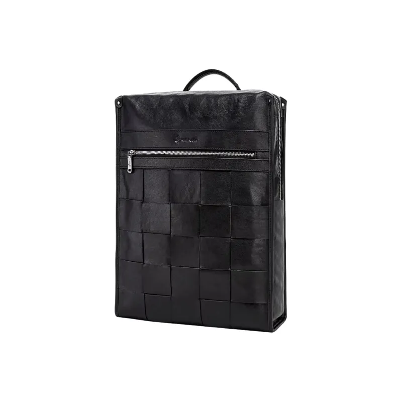 Hush Puppies Vegetable Tanned Top Grain Cow Leather Backpack Tubas Men's Black-1