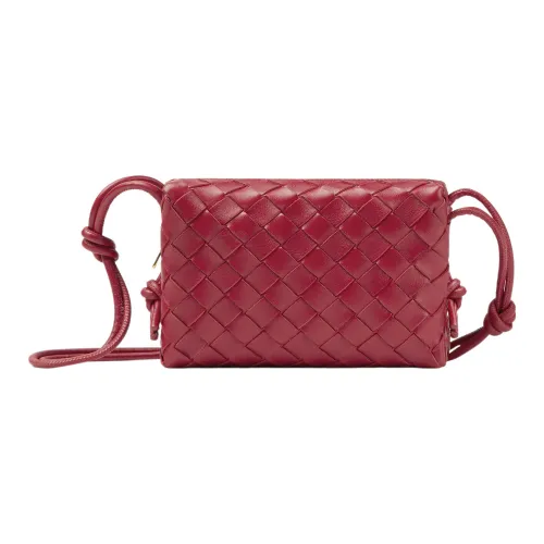 Bottega Veneta Loop Intrecciato Camera Bag Mini Apple Candy