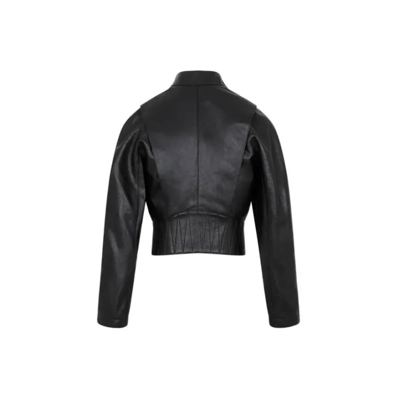Alaia Leather Jackets Women's Black-1