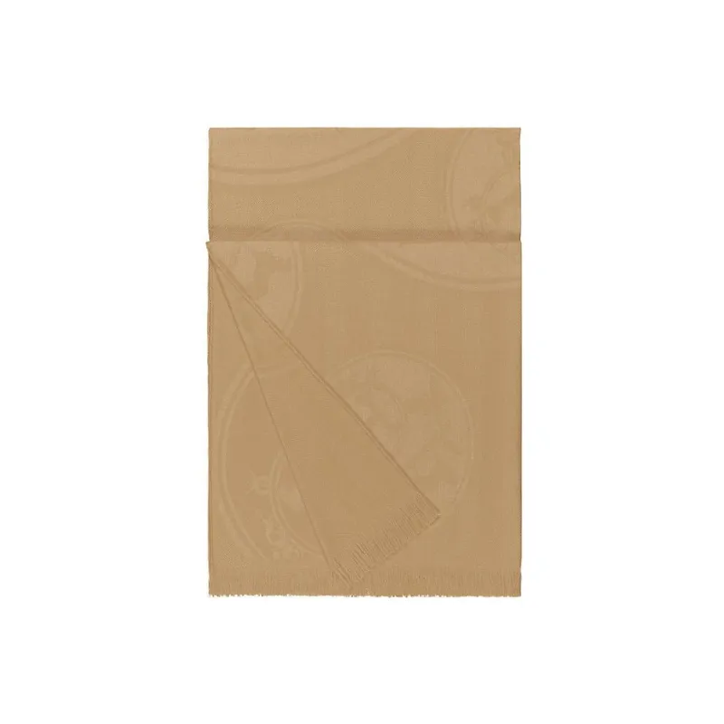HERMES New Libris Knit Scarves Women's Beige-0