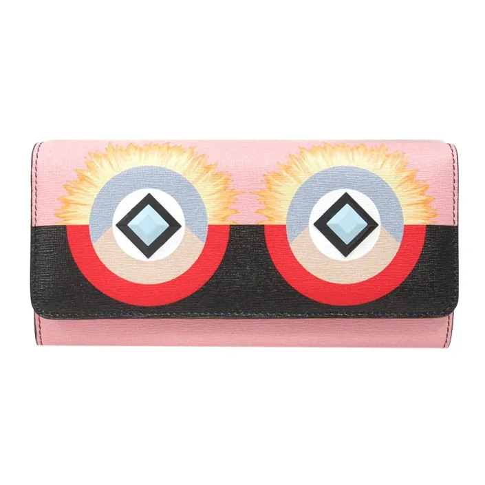 FENDI Leather Clutches Wallet Women's Pink-0