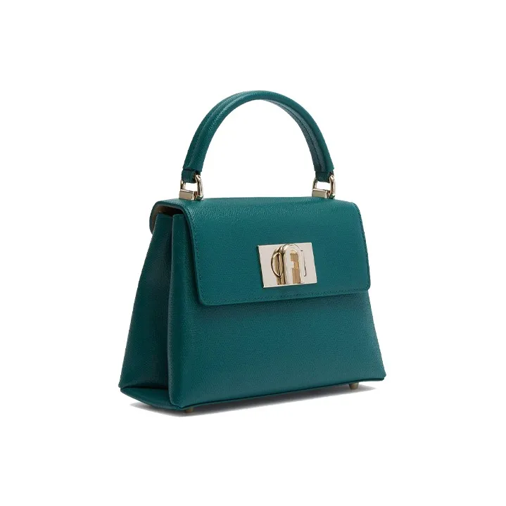 Furla 1927 Collection Leather Shoulder Bag Crossbody Bag Handbag Mini Women's Green-2