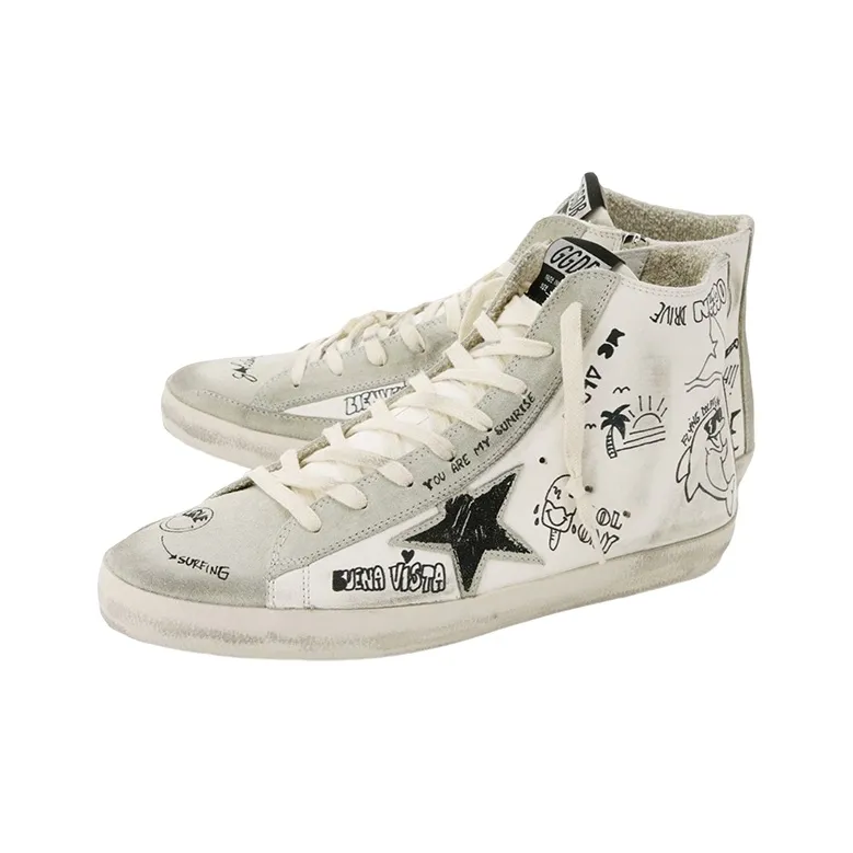Golden Goose Skateboard Shoes Women's White-2