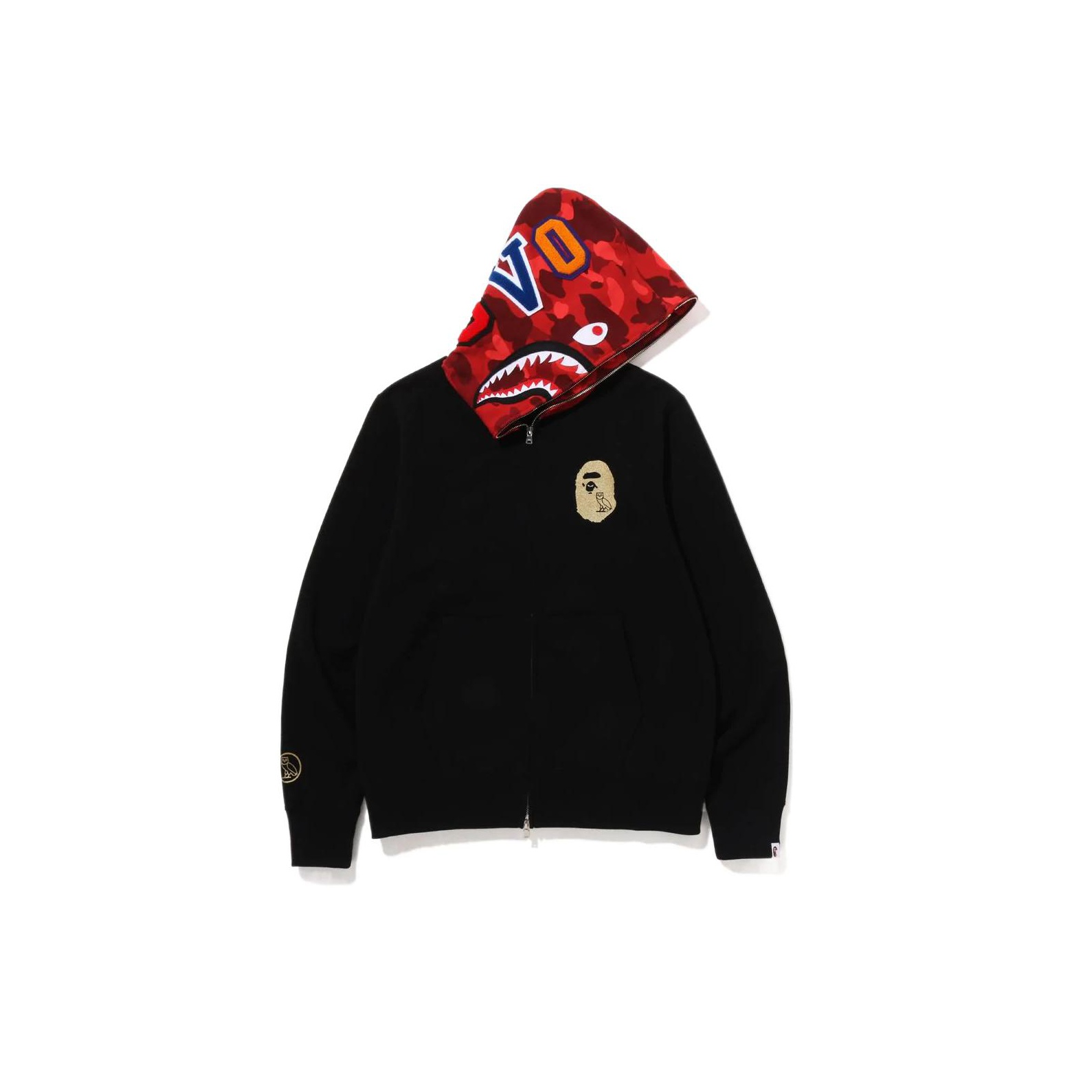 Bape x psg shark full zip hoodie navy online