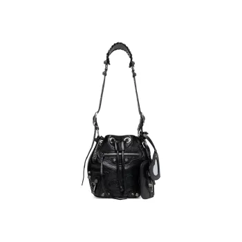 Balenciaga Le Cagole Bucket Bag Xs Black Arena