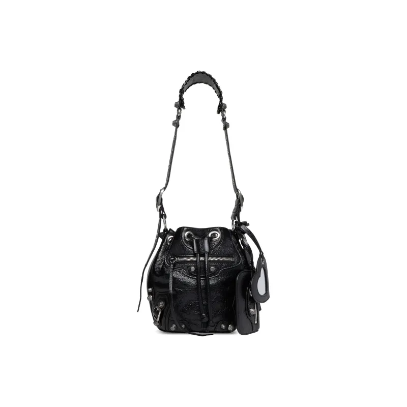 Balenciaga Le Cagole Bucket Bag Xs Black Arena-0
