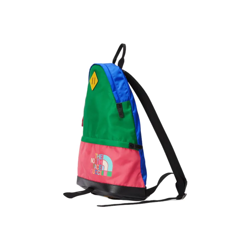 GUCCI The North Face Collaboration Leather Detail Backpack Men's Blue/Green-2