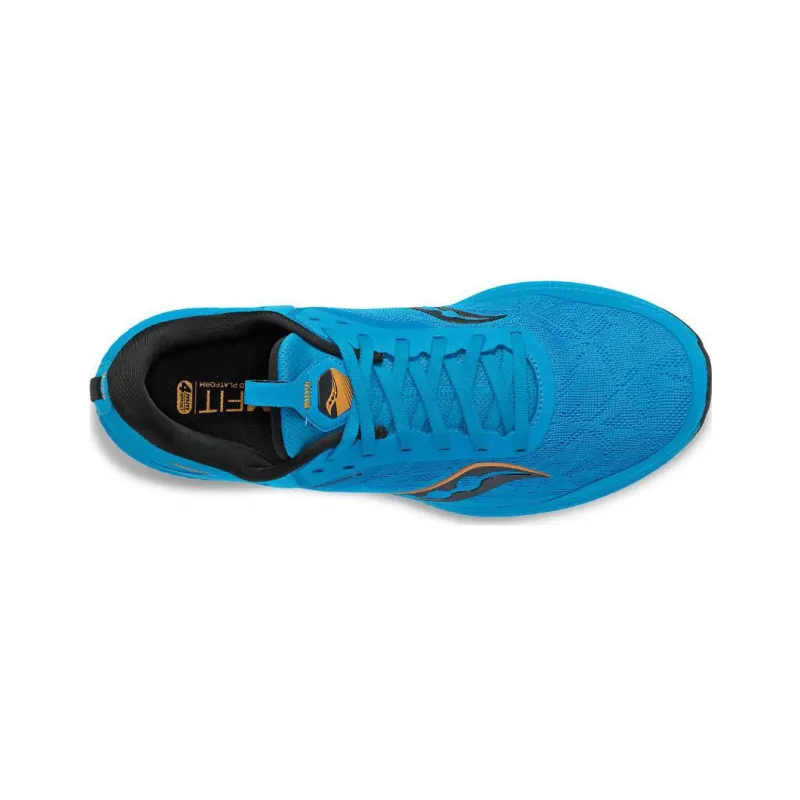 Saucony Cushioning Anti Slip And Wear Resistant Low Top Running Shoes Men's Ocean Blue Black-3