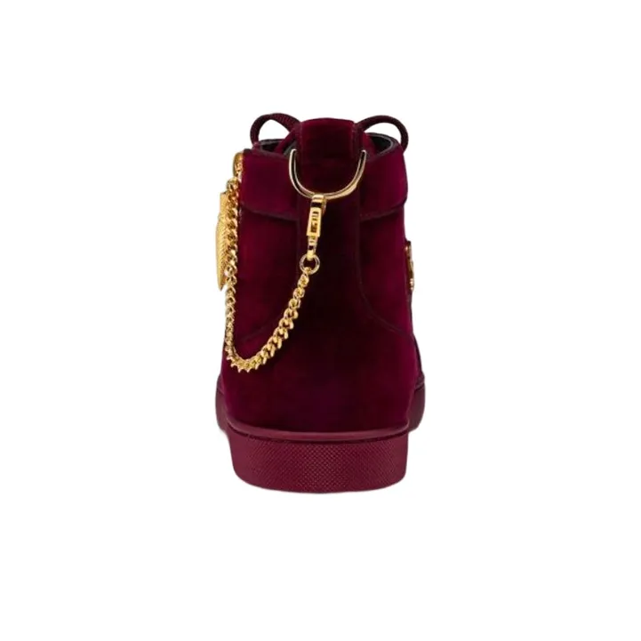 CL Louis Skateboard Shoes Men's Dark Red-3