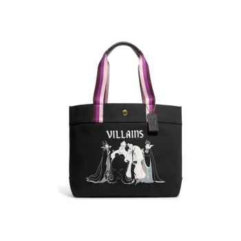 COACH Tote Fabric Tote Bag, Shopping Bag, Shoulder Bag, Crossbody Bag, Handbag Regular Women's Black