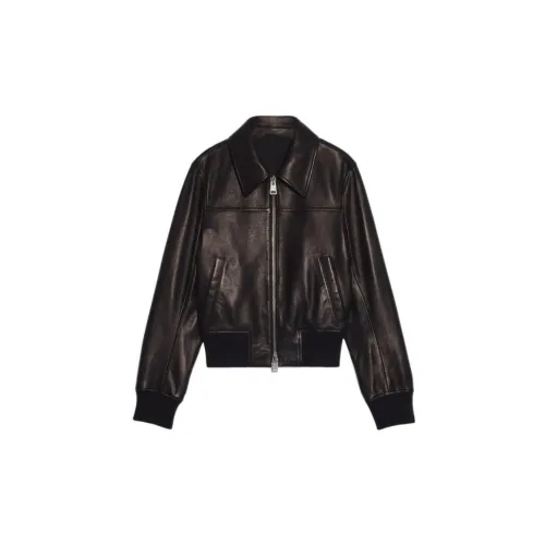 AMIPARIS Leather Jackets Men Black