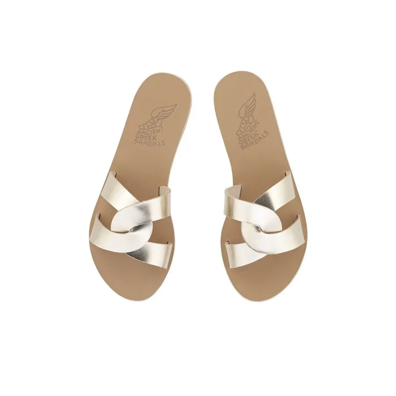 ANCIENT GREEK SANDALS Odor-Resistant Slide Slippers Women's Platinum-3