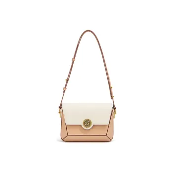 Gong Xuan Cow Leather Small Square Bag Crossbody Bags Regular Women's Coconut Cloud Milk Coffee