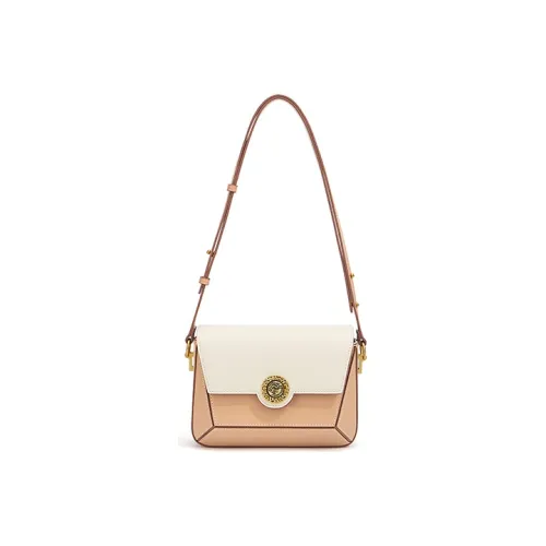 Gong Xuan Cow Leather Small Square Bag Crossbody Bags Regular Women's Coconut Cloud Milk Coffee