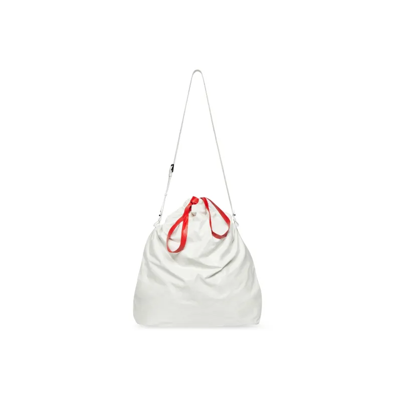 Balenciaga Trash Bag Large Pouch White/Red-5